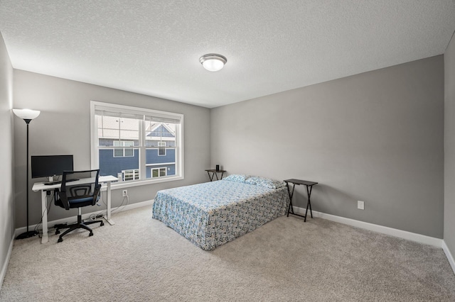 1144 Middlefield Rd, Medina, MN 55340 - bedroom featuring carpet floors, baseboards, a textured ceiling, and an office area