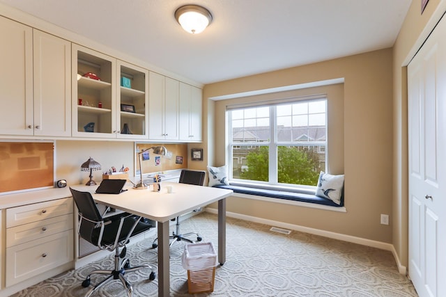 6942 151st St, Savage, MN 55378 - home office featuring built in desk and baseboards