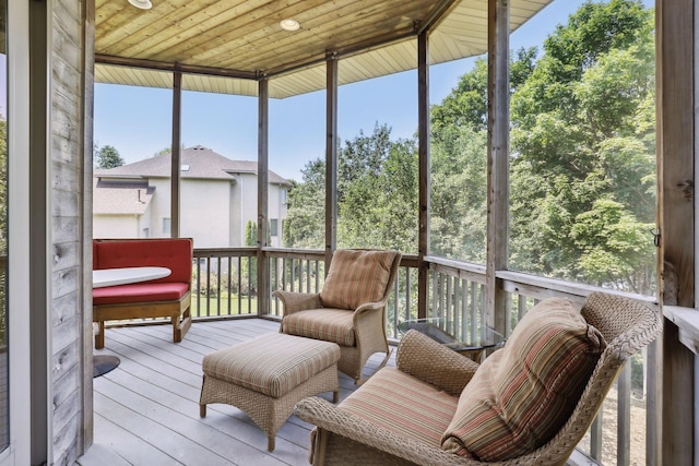 view of sunroom