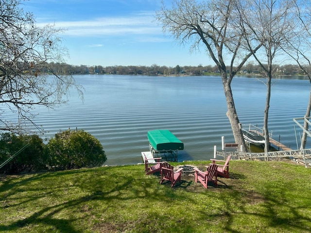 1733 Gull Ln, Mound, MN 55364 - water view featuring a dock
