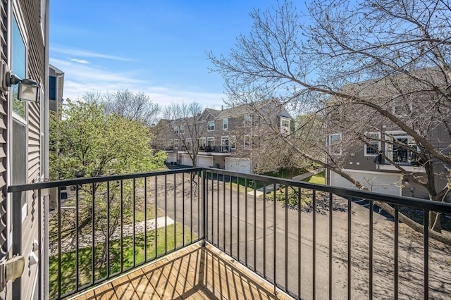 balcony with a residential view