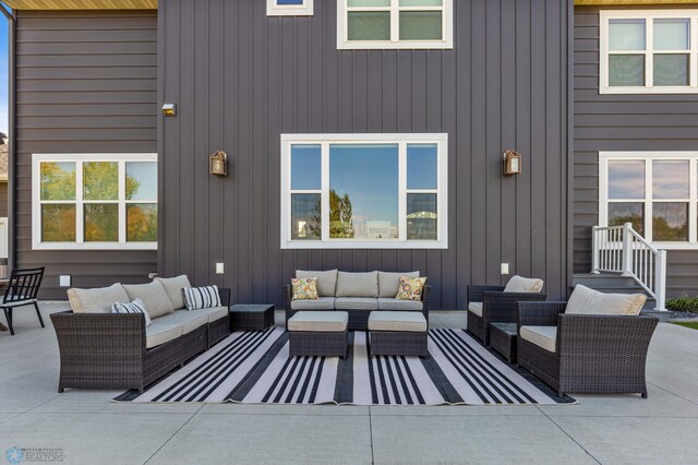 view of patio / terrace featuring an outdoor hangout area