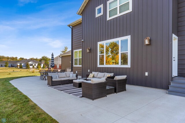 view of patio / terrace with an outdoor hangout area