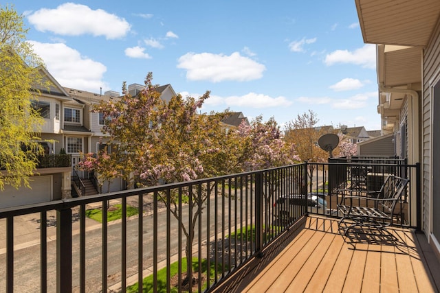balcony featuring a residential view