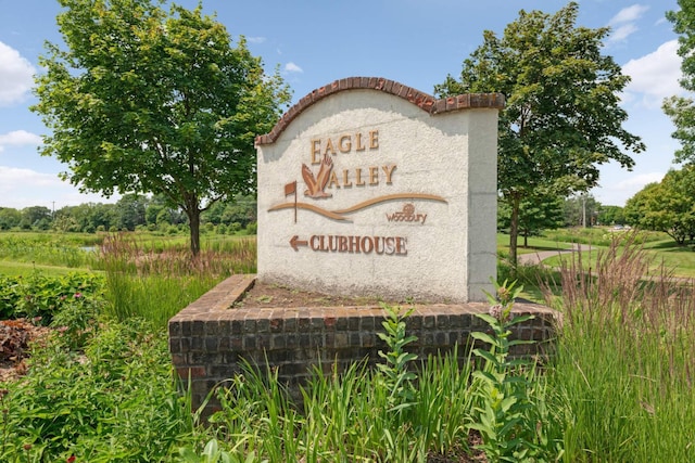 view of community sign