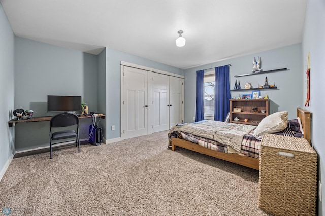 6028 Silverleaf Dr S, Fargo, ND 58104 - bedroom featuring a closet, carpet, and baseboards