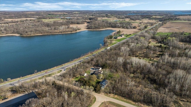 21151 150th St, Sauk Centre, MN 56378 - aerial view of property and surrounding area featuring a nearby body of water