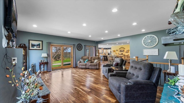 21151 150th St, Sauk Centre, MN 56378 - living area with wood finished floors and recessed lighting