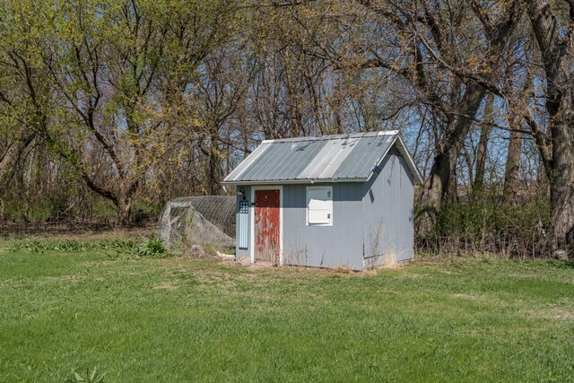 view of shed