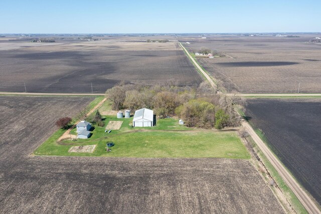 drone / aerial view with a rural view