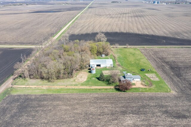 aerial view with a rural view