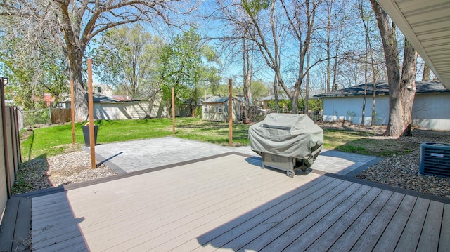 1431 Beech St, Saint Paul, MN 55106 - wooden deck with a patio area and area for grilling
