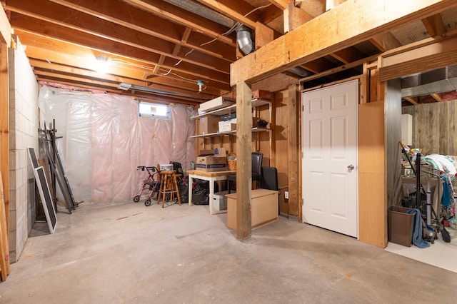 view of basement