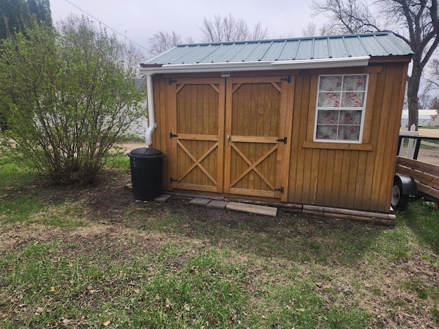 view of shed