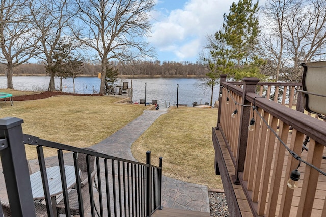 10283 Ferry Point Pl NW, Rice, MN 56367 - view of yard with a water view