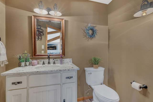 10283 Ferry Point Pl NW, Rice, MN 56367 - half bathroom featuring vanity and toilet