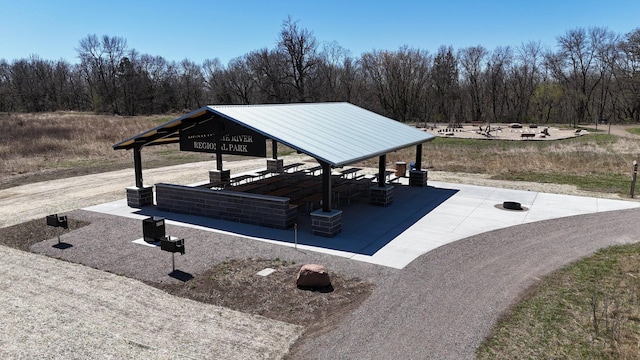 10283 Ferry Point Pl NW, Rice, MN 56367 - view of patio / terrace with a gazebo
