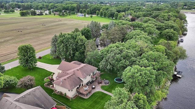 10283 Ferry Point Pl NW, Rice, MN 56367 - bird's eye view of a nearby body of water and a tree filled landscape