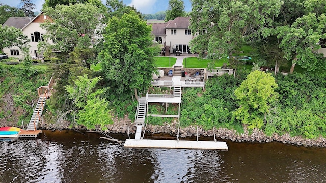 10283 Ferry Point Pl NW, Rice, MN 56367 - view from above of property featuring a nearby body of water