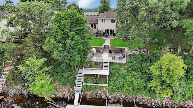 10283 Ferry Point Pl NW, Rice, MN 56367 - aerial view of property and surrounding area with a large body of water