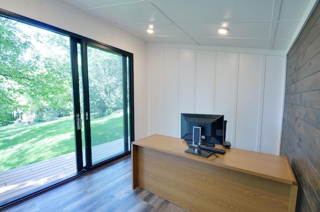 office featuring wood finished floors
