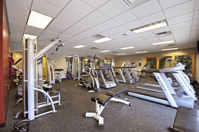 5085 149th St N # 3, Hugo, MN 55038 - exercise room with a drop ceiling