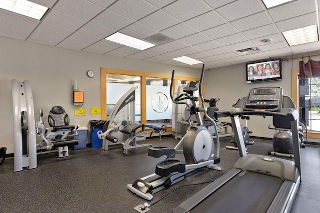 5085 149th St N # 3, Hugo, MN 55038 - exercise room featuring a drop ceiling