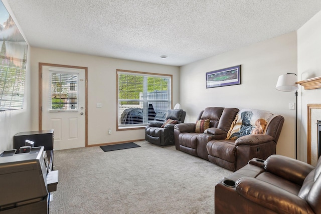 5085 149th St N # 3, Hugo, MN 55038 - carpeted living area featuring a textured ceiling