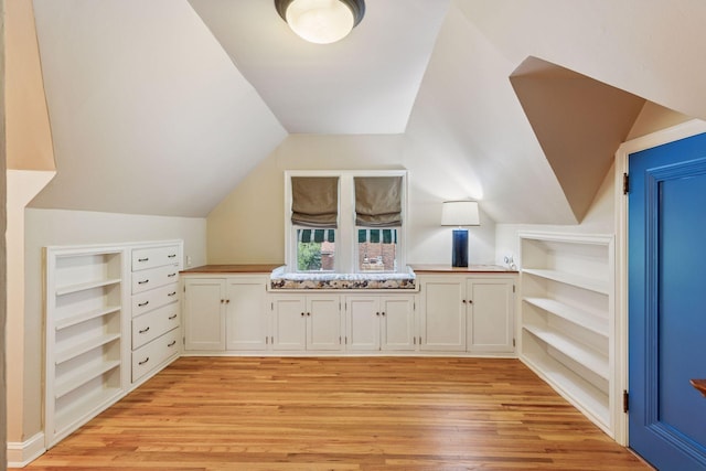 1722 Pinehurst Ave, Saint Paul, MN 55116 - additional living space featuring light wood finished floors, built in features, and lofted ceiling