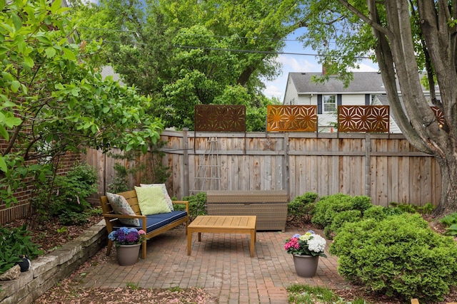 1722 Pinehurst Ave, Saint Paul, MN 55116 - view of patio / terrace featuring fence and outdoor lounge area