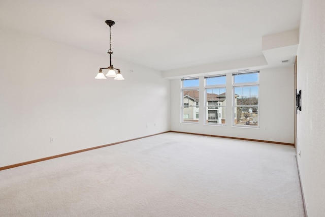 7100 Metro Blvd Unit 401, Edina, MN 55439 - carpeted spare room with baseboards, a chandelier, and visible vents