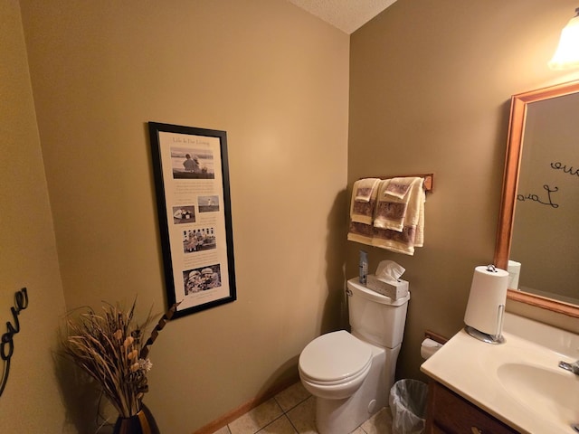 21005 County Highway 32, Rochert, MN 56578 - half bathroom with tile patterned flooring, toilet, and vanity