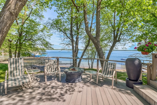 21005 County Highway 32, Rochert, MN 56578 - deck featuring a water view