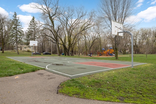 4618 Cedarwood Rd, Saint Louis Park, MN 55416 - view of basketball court with a yard and community basketball court