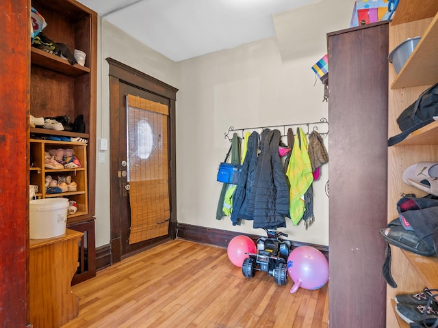 3213 Minnehaha Ave, Minneapolis, MN 55406 - mudroom featuring wood finished floors and baseboards