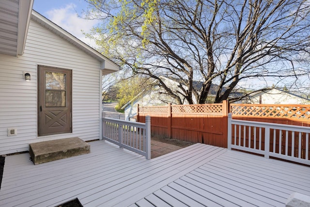 deck with fence