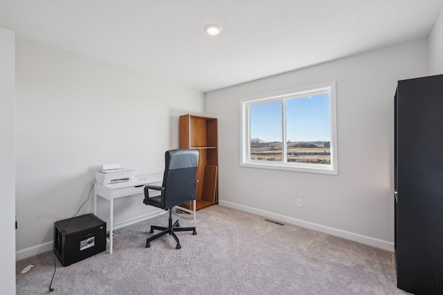 18357 Glacier Way, Lakeville, MN 55044 - office area featuring baseboards, carpet flooring, and visible vents