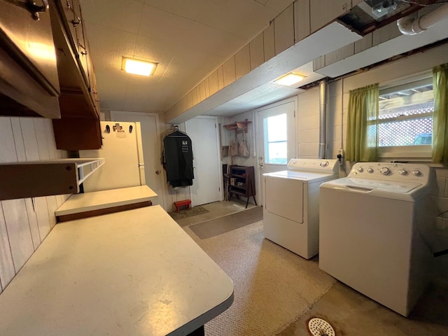 laundry area featuring washing machine and dryer