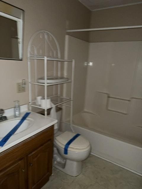 6231 164th St NW, Cass Lake, MN 56633 - bathroom with toilet, bathing tub / shower combination, and vanity