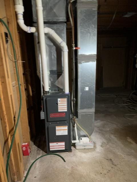 6231 164th St NW, Cass Lake, MN 56633 - utility room featuring heating unit