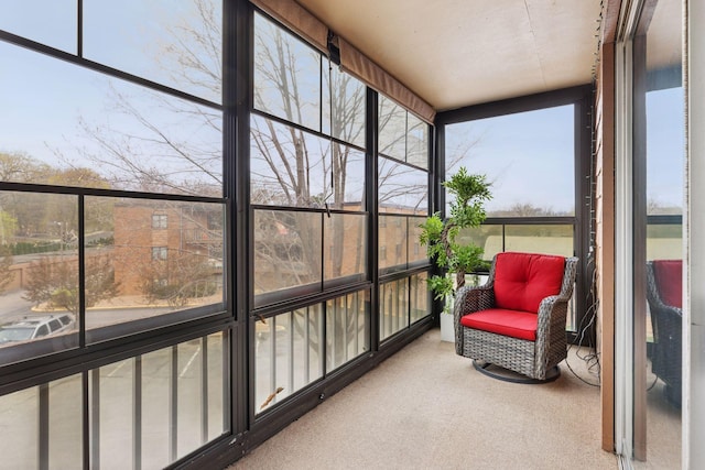 view of sunroom