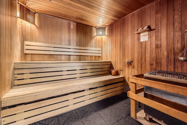 401 1st St Unit 414, Minneapolis, MN 55401 - sauna / steam room featuring wooden walls and wood ceiling