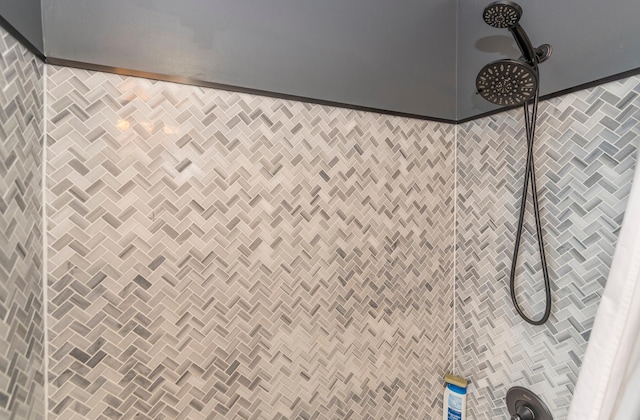 details with tiled shower