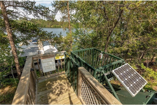 exterior space with a water view