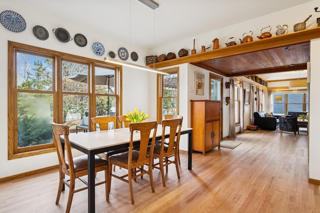 3412 Williamsburg Pkwy, Woodbury, MN 55129 - dining area featuring light wood-style floors and baseboards