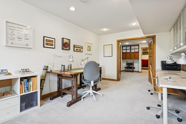 3412 Williamsburg Pkwy, Woodbury, MN 55129 - office featuring recessed lighting, baseboards, and light carpet