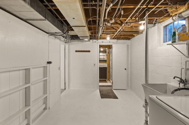 view of basement