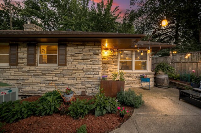 exterior space with fence
