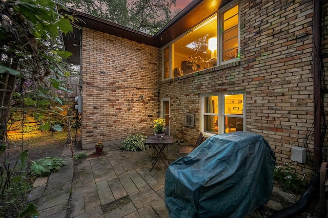 view of patio with grilling area
