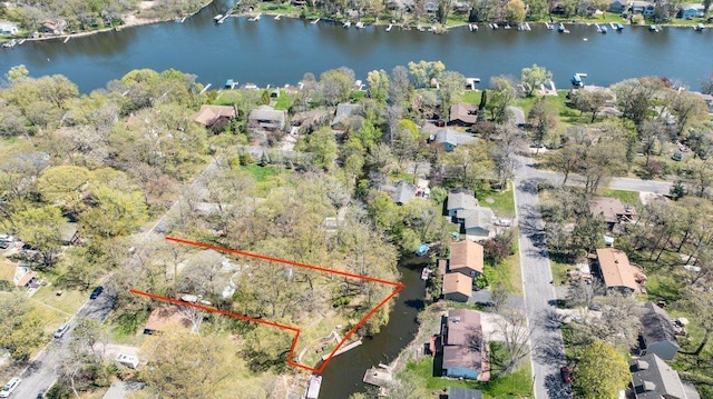 956 10th Ave SE, Forest Lake, MN 55025 - aerial perspective of suburban area with a large body of water and property boundaries highlighted